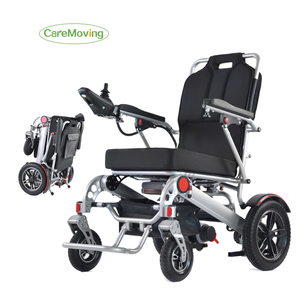 Electric Wheelchair Foldable Remote Controlled Lightweight Aluminum Power Chair for Elderly Travel Lithium Battery CE 125KG Load