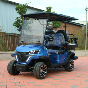 Huanli CE Approved 4 Seat Electric Golf Cart Shining China Made Lead Acid Battery Steel Frame Buggy 5kw Motor 80-100km Range