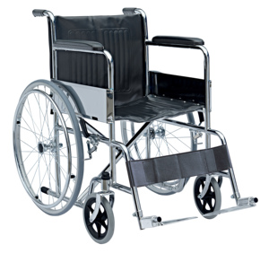 Basic Folding Wheelchair Standard Sillas De Ruedas Orthopedic Manual Steel