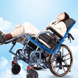 Ergonomic Zero Gravity Tilt Reclining Foldable Wheelchair