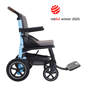 KMINA PRO K10082 Transport Chair Ergonomic Handlebar