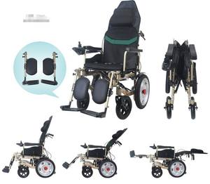 Electric Mobility Wheelchair With Steel Frame 16 Inch Rear Wheels 10 Inch Front Wheels and Orthopedic Elevating Legrests