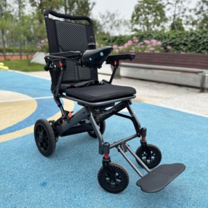 Compact Foldable Electric Wheelchair Elderly Handicap Outdoor Daily Use Mobility Dual Battery Power Wheelchair