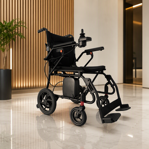 Automatic Folding Electric Wheelchair 12.1kg Magnesium Alloy Lightweight Seniors Travel Remote Control Plane Safe